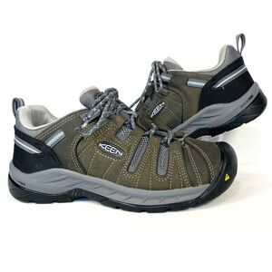 KEEN Utility Flint II Women's 9 Gray Paloma Soft Toe Work Hiking Shoes EUC